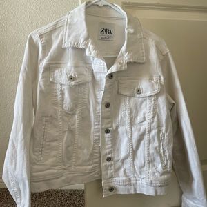 Zara white jean jacket